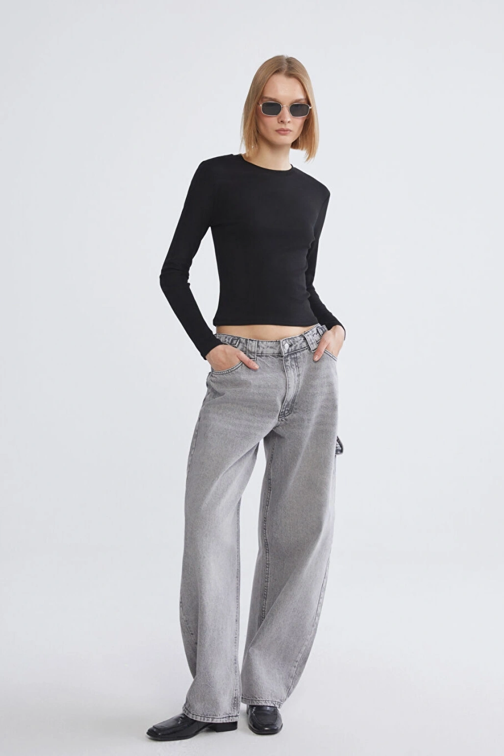 XSIDE Siyah Bisiklet Yaka Modal Karışımlı Kadın Body