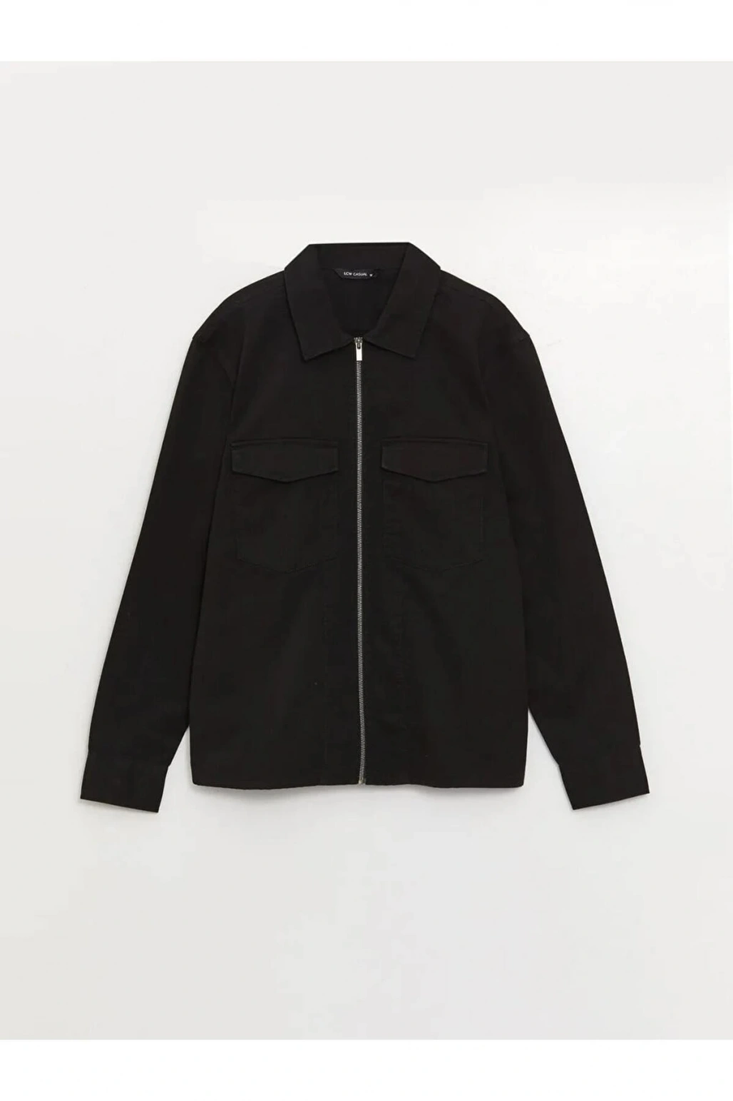 XSIDE Siyah Regular Fit Uzun Kollu Gabardin Erkek Gömlek Ceket