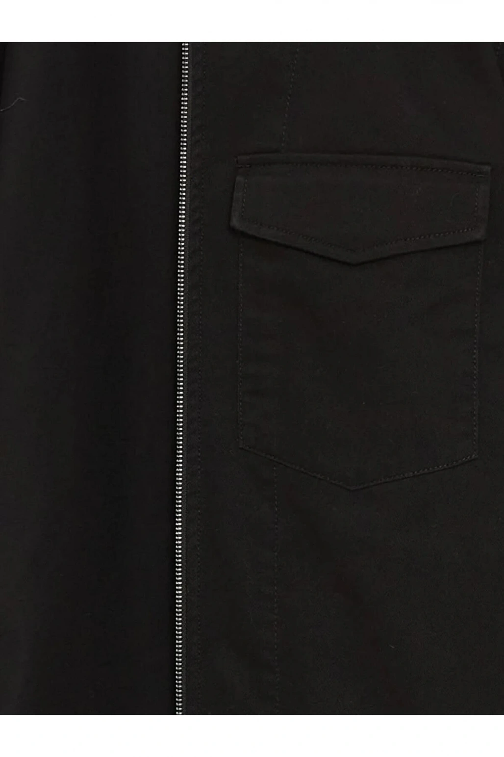 XSIDE Siyah Regular Fit Uzun Kollu Gabardin Erkek Gömlek Ceket