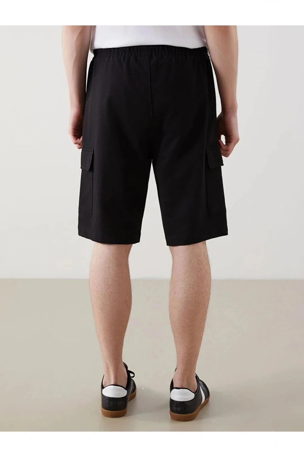 XSIDE Siyah Slim Fit Erkek Kargo Şort