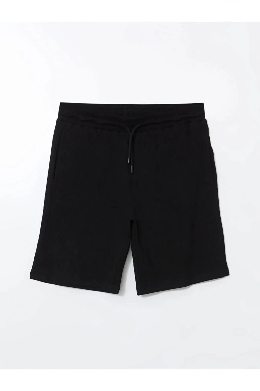 XSIDE Siyah Standart Kalıp Beli Bağlama Detaylı Erkek Şort