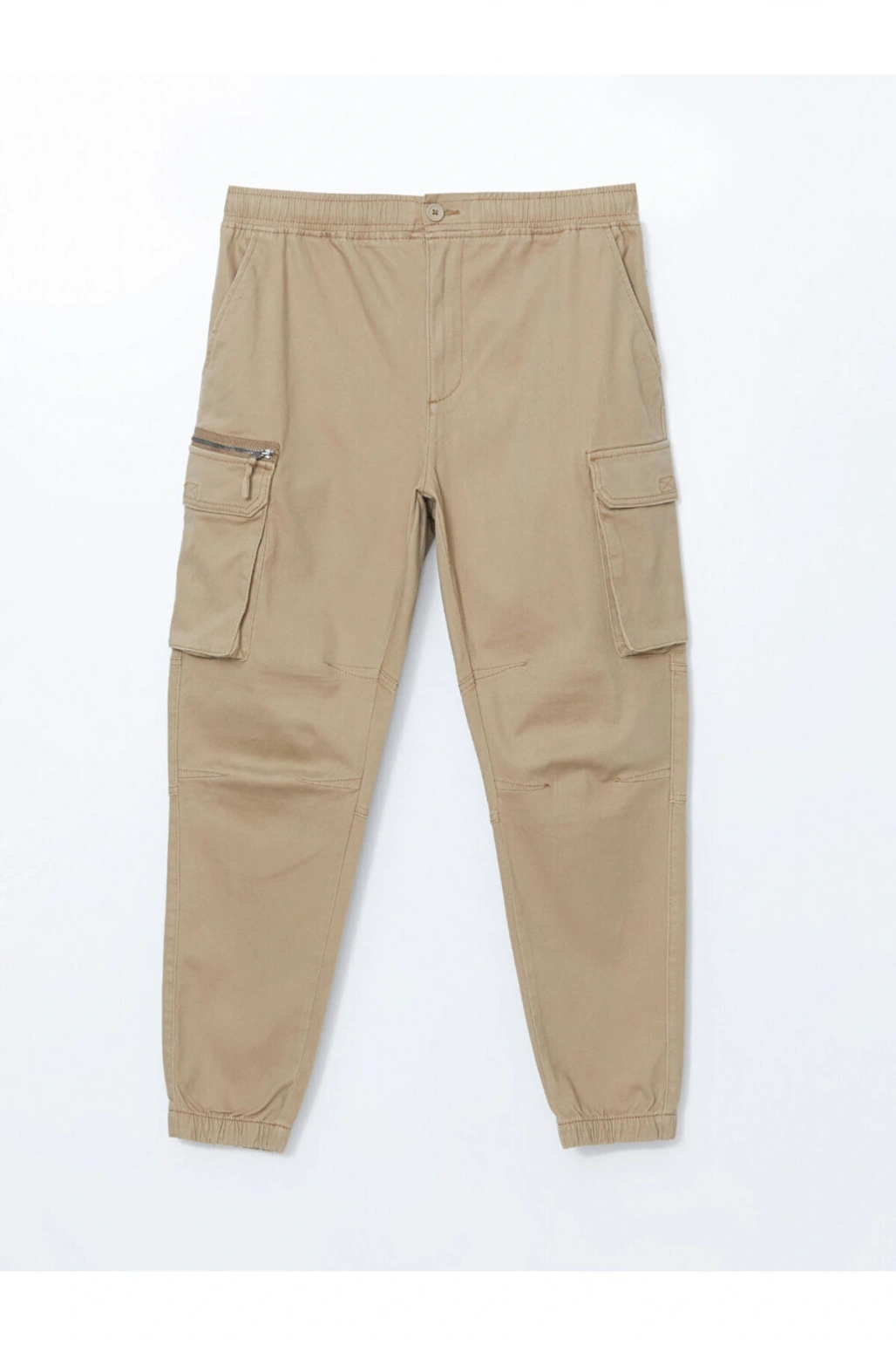 XSIDE Açık Haki Standart Kalıp Gabardin Erkek Kargo Pantolon