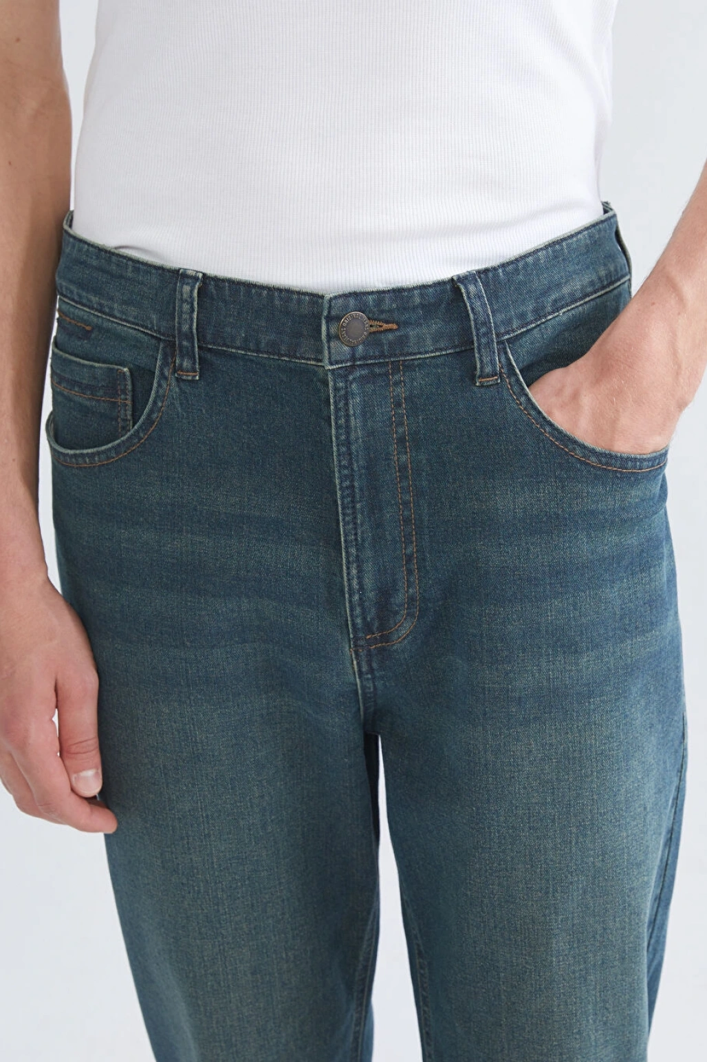XSIDE Yeşil Loose Fit Erkek Jean Pantolon