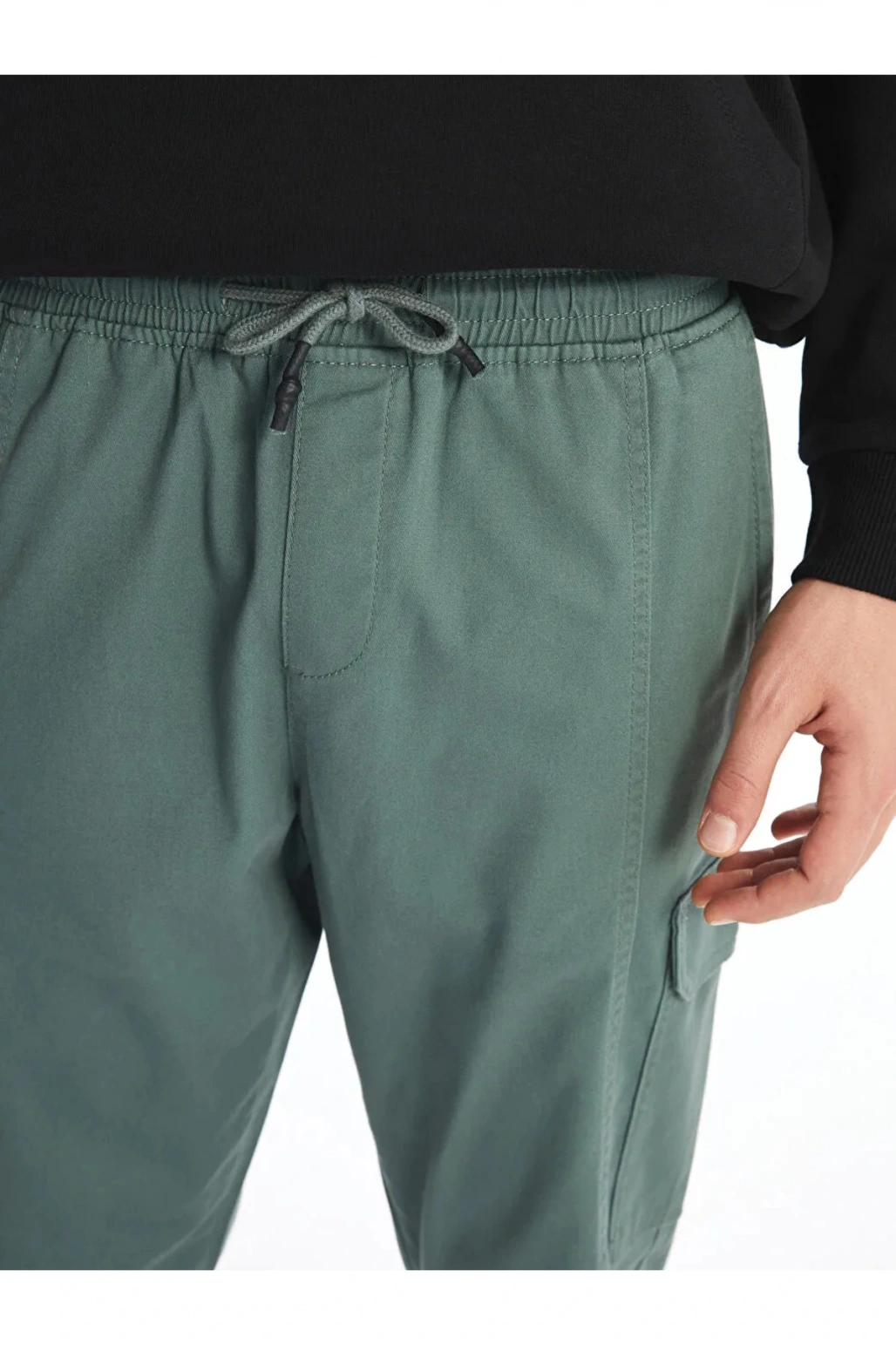 XSIDE Yeşil Standart Kalıp Gabardin Erkek Jogger Pantolon