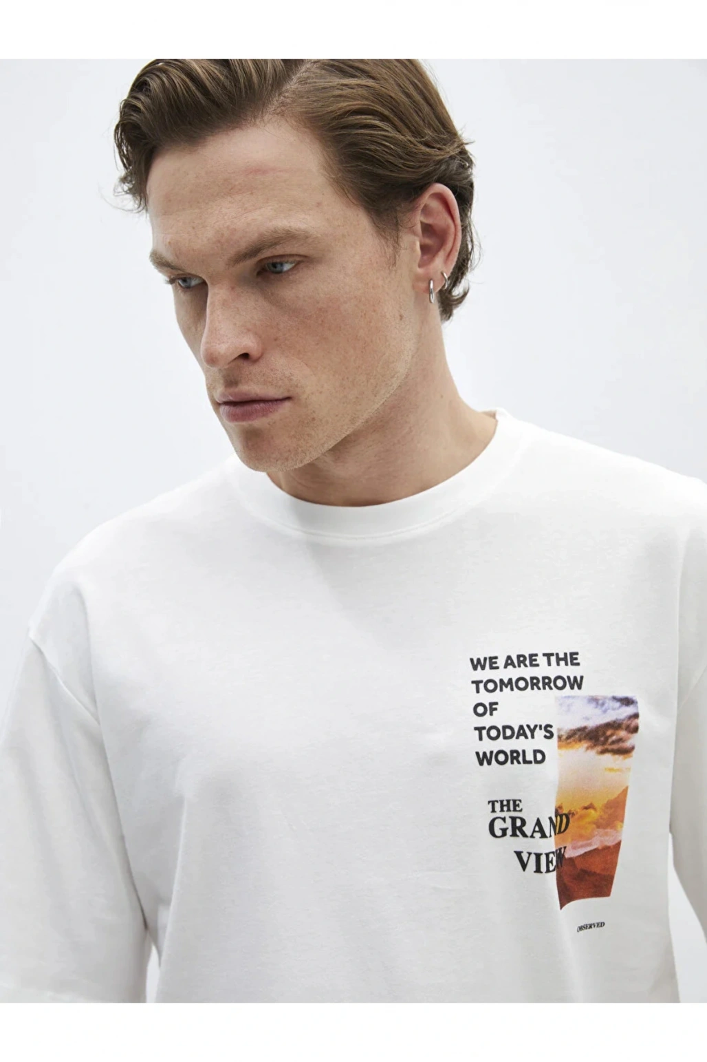 XSIDE Bisiklet Yaka Kısa Kollu Baskılı Penye Erkek Tişört