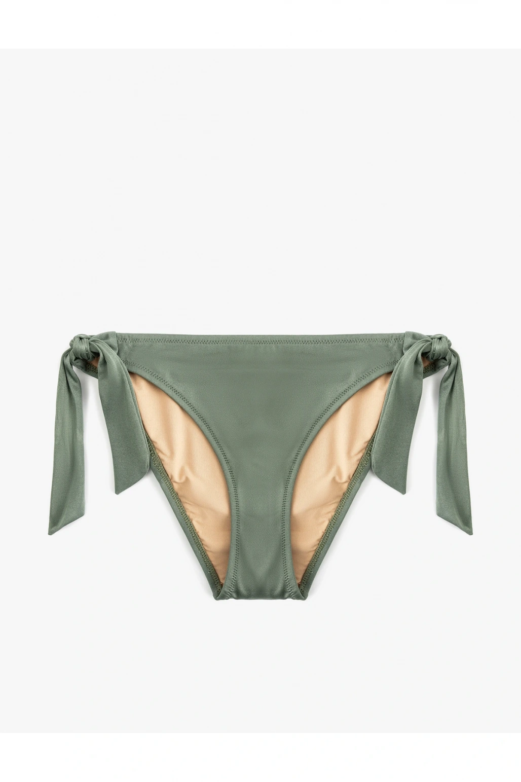 Yanları Bağlama Detaylı Parlak Bikini Altı