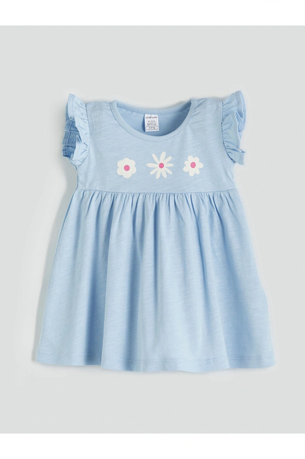 Yeni Sezon Bisiklet Yaka Kiz Bebek Penye Elbise 3lu - S5MI64Z1