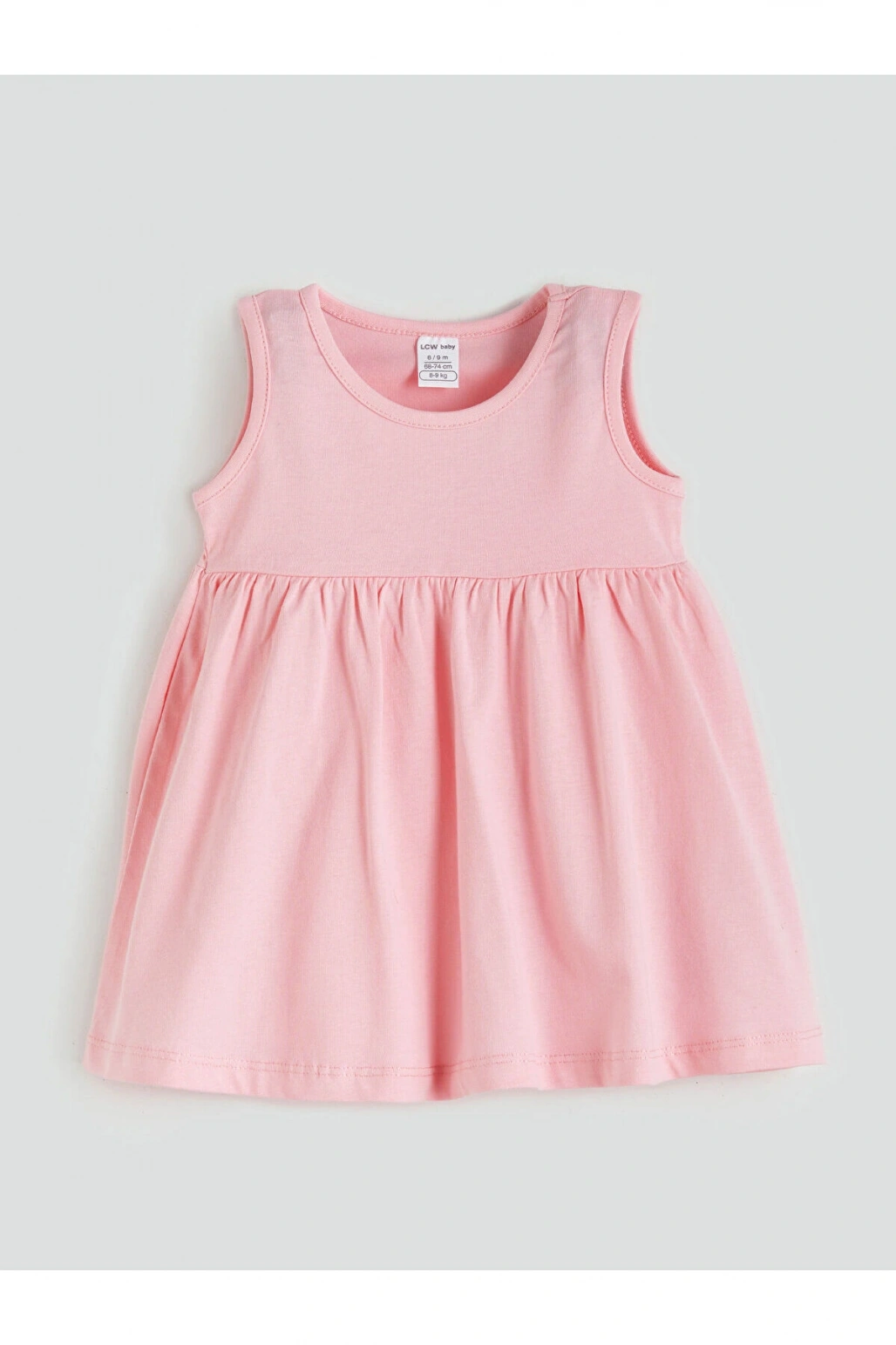 Yeni Sezon Bisiklet Yaka Kiz Bebek Penye Elbise 3lu - S5MI64Z1