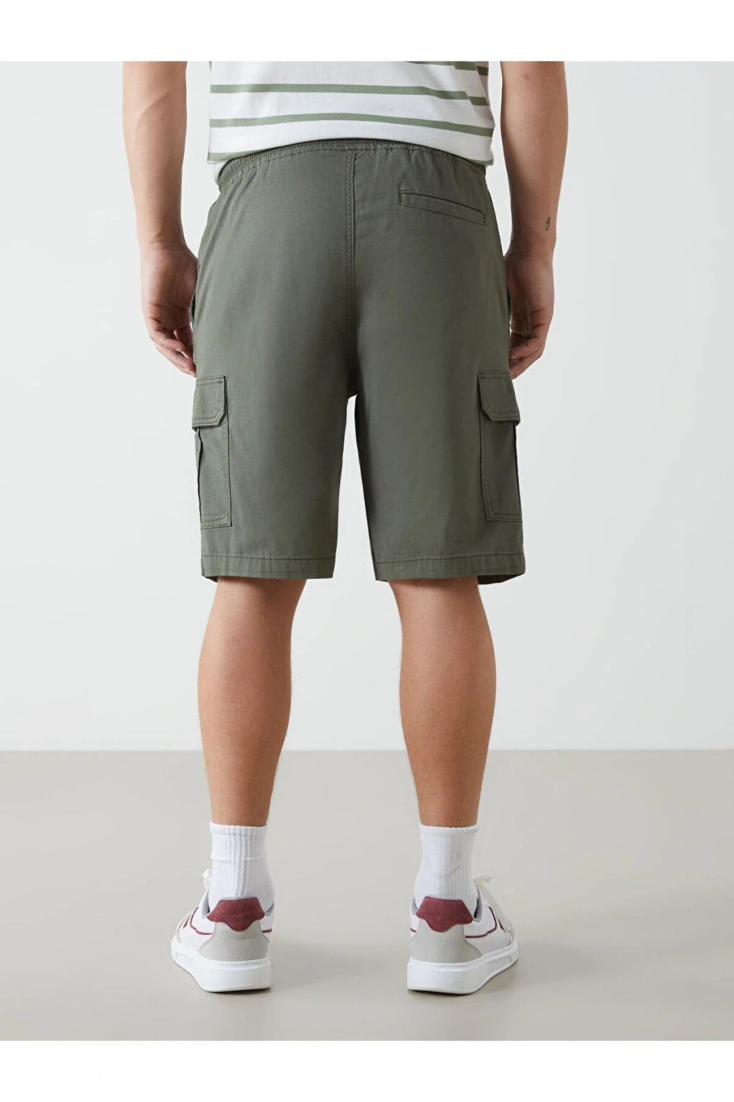 Yeni Sezon Standart Kalip Gabardin Erkek Kargo Sort - S55665Z8