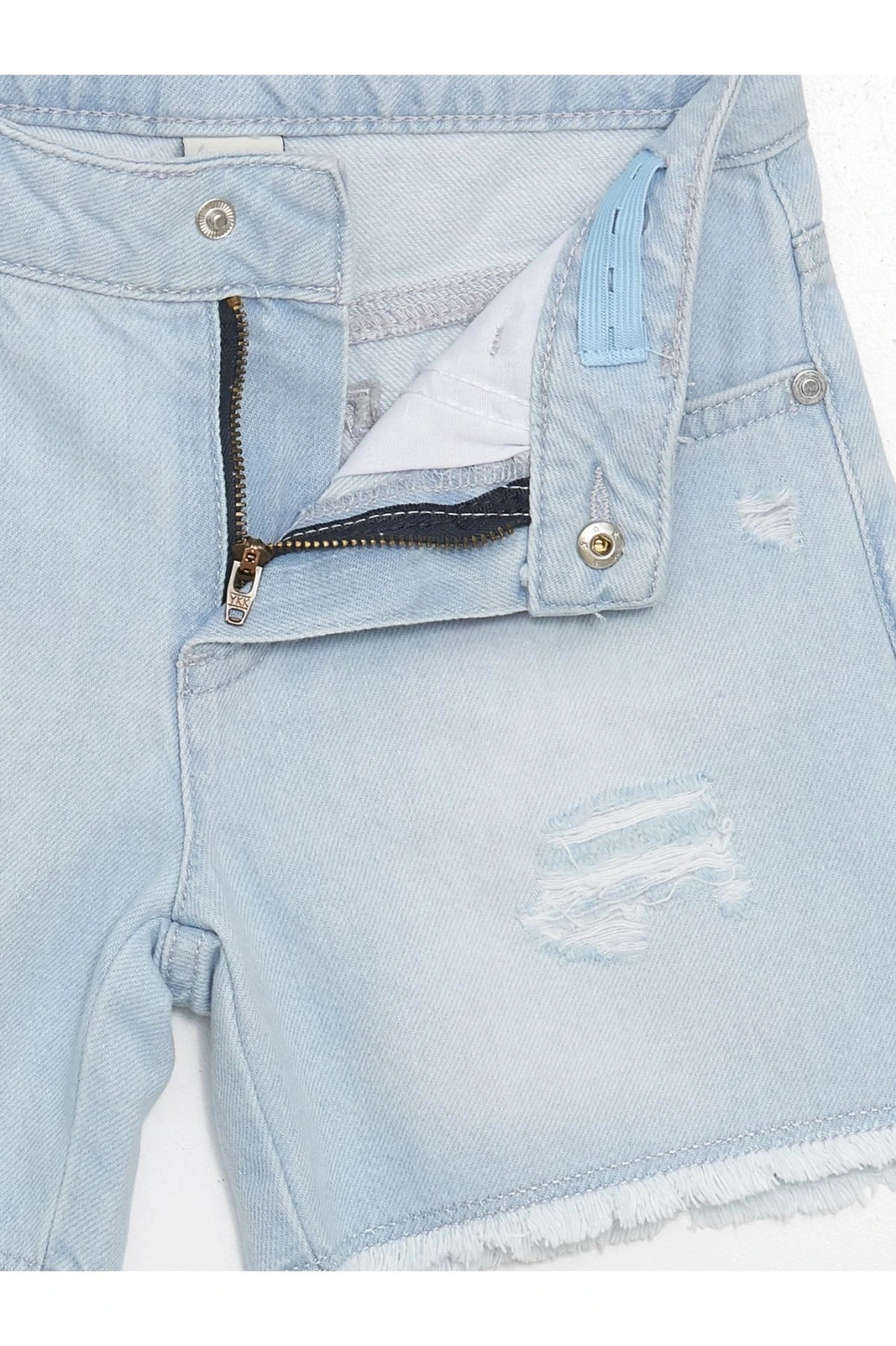 Yırtık Detaylı Kız Çocuk Jean Şort