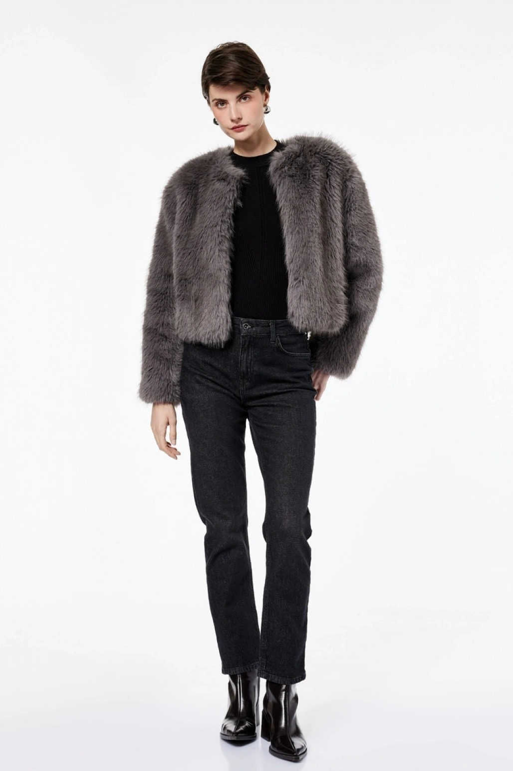 Yüksek Bel Dar Kalıp Düz Paça Pamuklu Jean Pantolon - Slim Straight Fit Jean