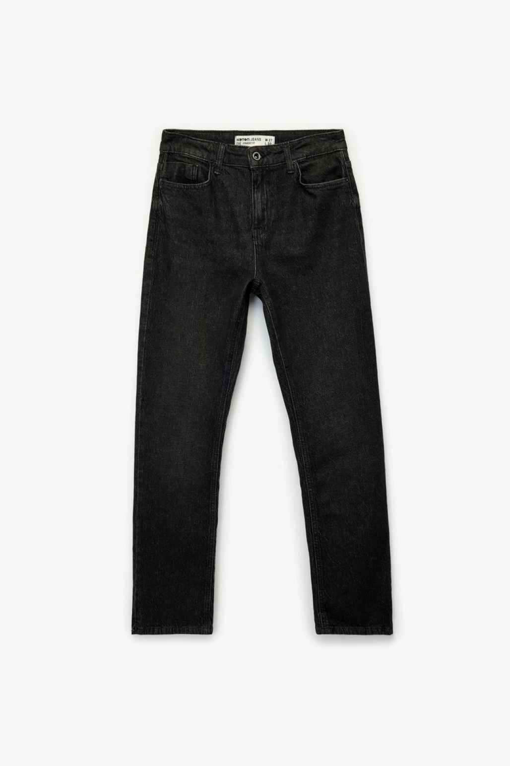 Yüksek Bel Dar Kalıp Düz Paça Pamuklu Jean Pantolon - Slim Straight Fit Jean