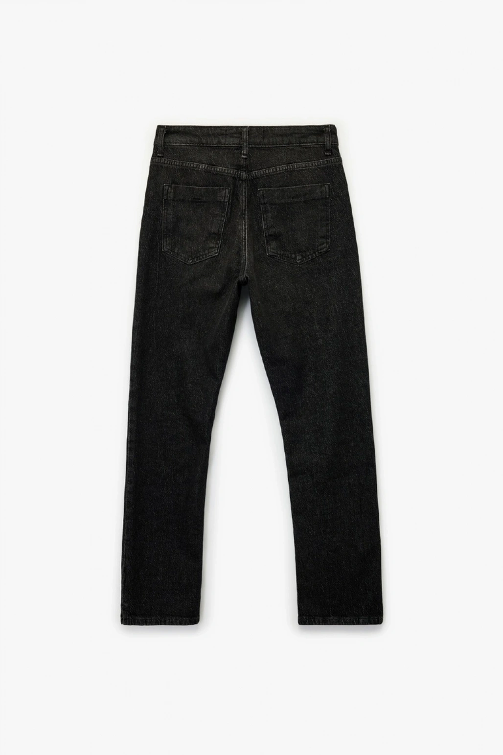 Yüksek Bel Dar Kalıp Düz Paça Pamuklu Jean Pantolon - Slim Straight Fit Jean