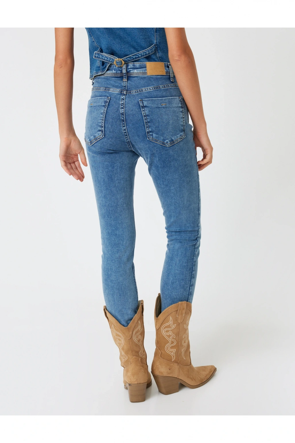 Yüksek Bel Kot Pantolon Skinny Push Up Fit - Skinny Jean