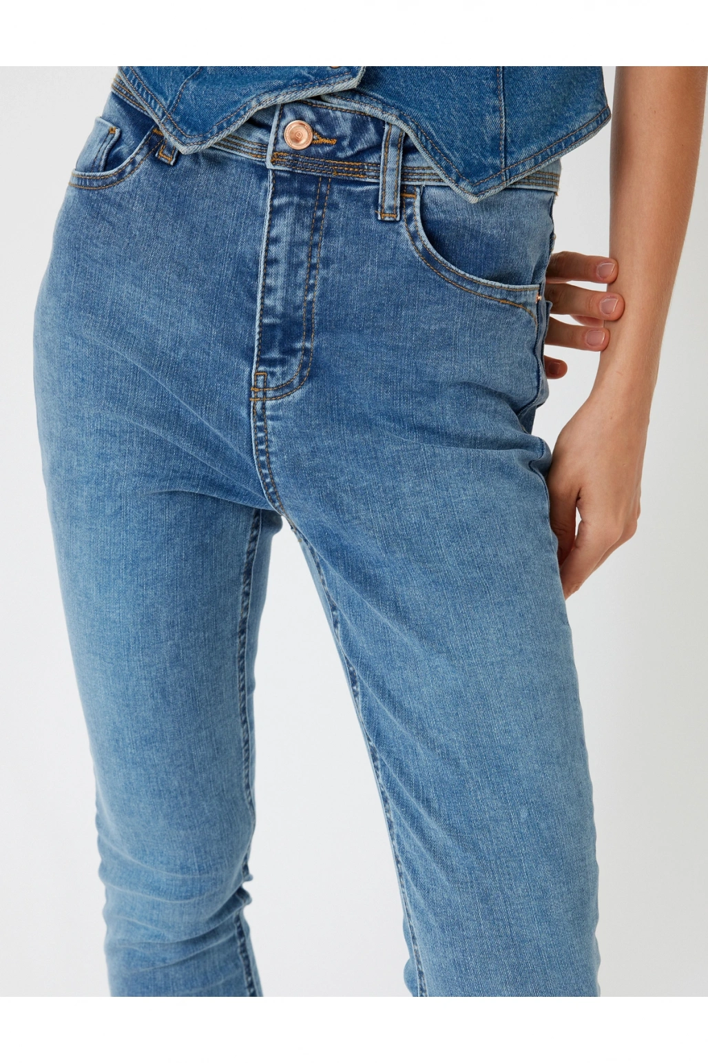 Yüksek Bel Kot Pantolon Skinny Push Up Fit - Skinny Jean