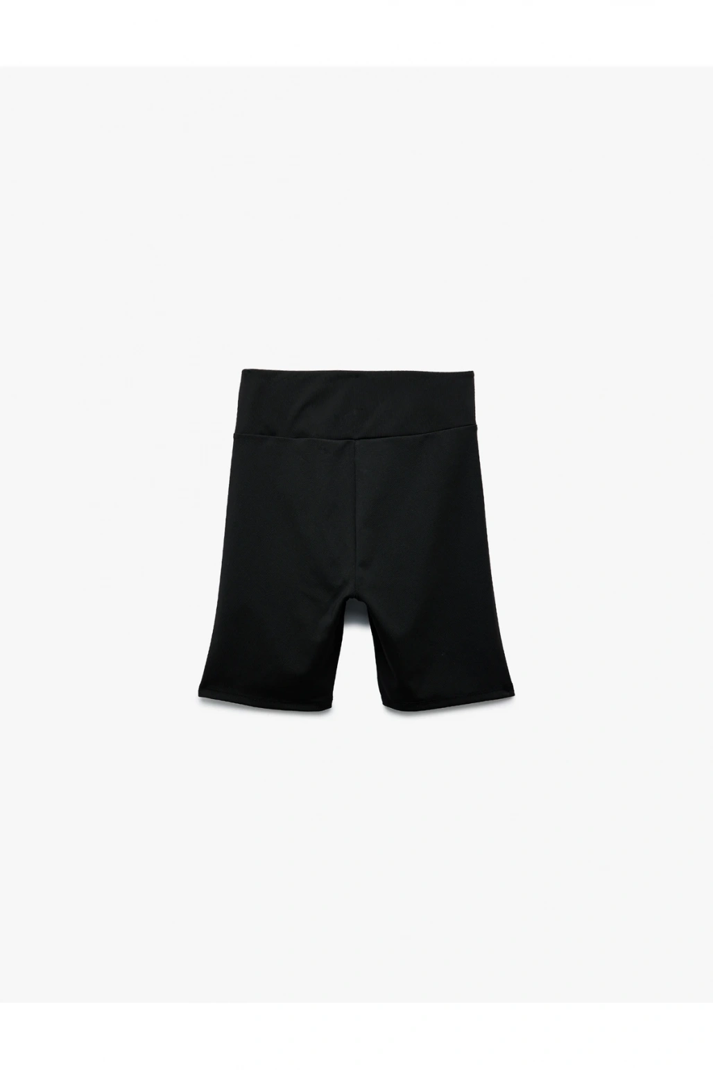 Yüksek Bel Slim Fit Baskılı İnterlok Biker Spor Tayt