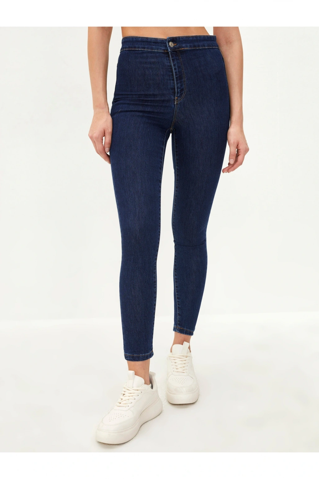 Yüksek Bel Süper Skinny Cep Detaylı Rodeo Kadın Jean Pantolon