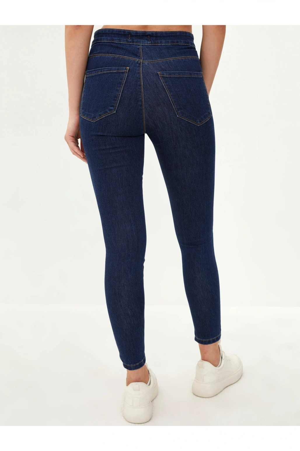 Yüksek Bel Süper Skinny Cep Detaylı Rodeo Kadın Jean Pantolon