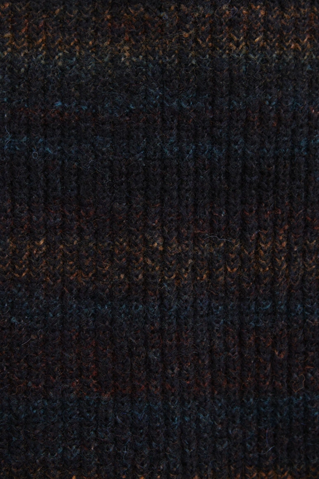 Yün Karışımlı Çizgili Lacivert Kazak