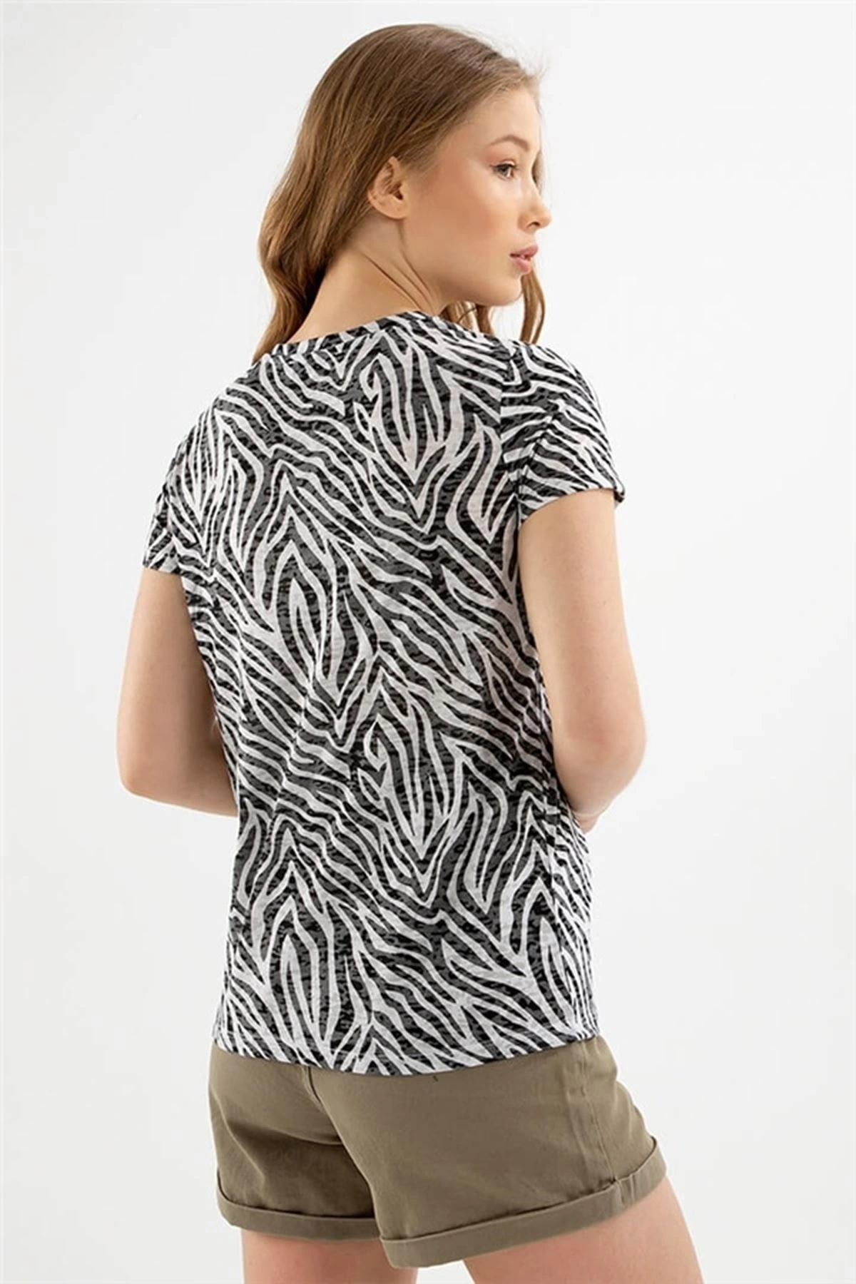 22y0056k1 Kadın T-shirt Siyah