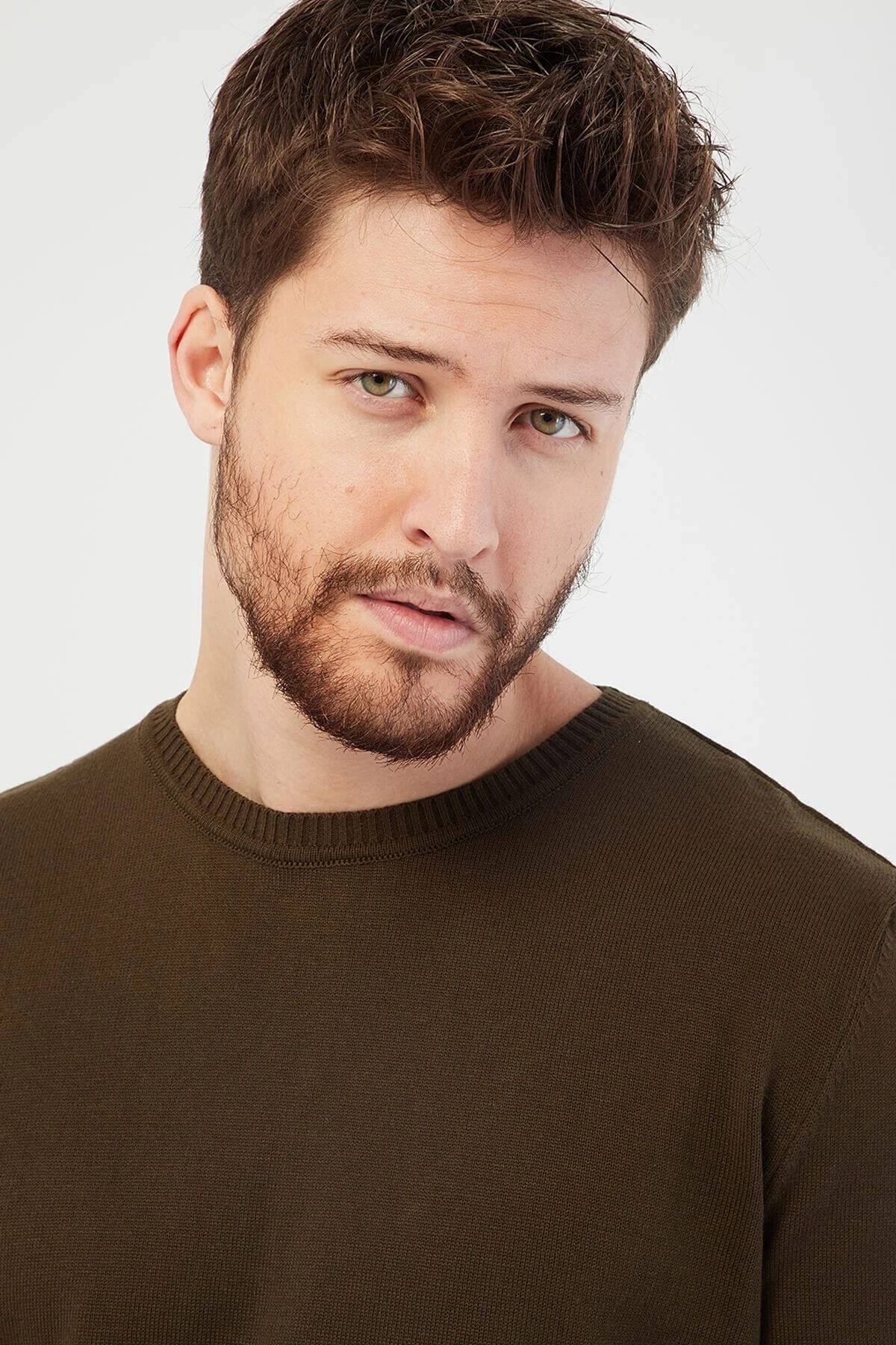 Bisiklet Yaka Kazak Haki / Khaki