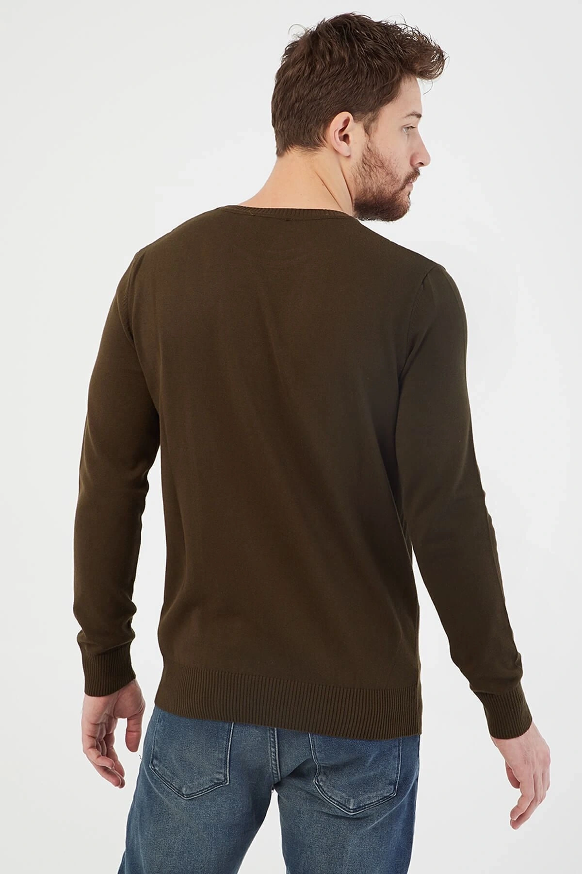 Bisiklet Yaka Kazak Haki / Khaki