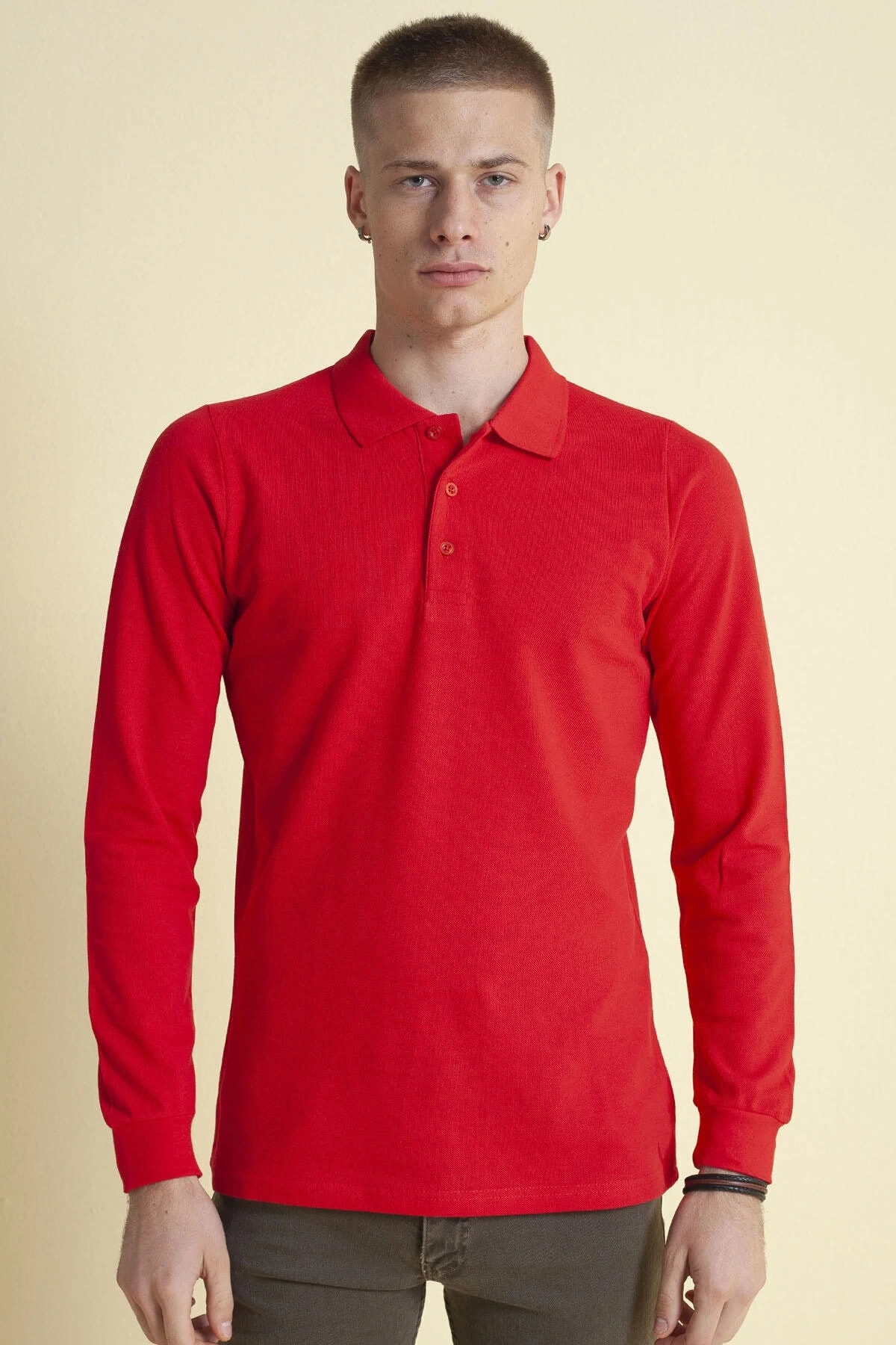 Polo Yaka Sweatshirt Bordo