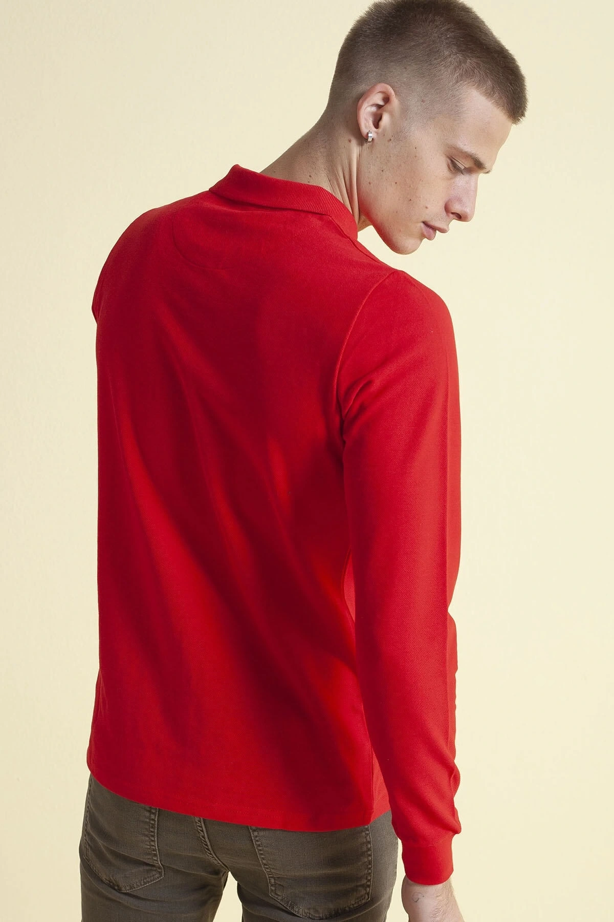 Polo Yaka Sweatshirt Bordo