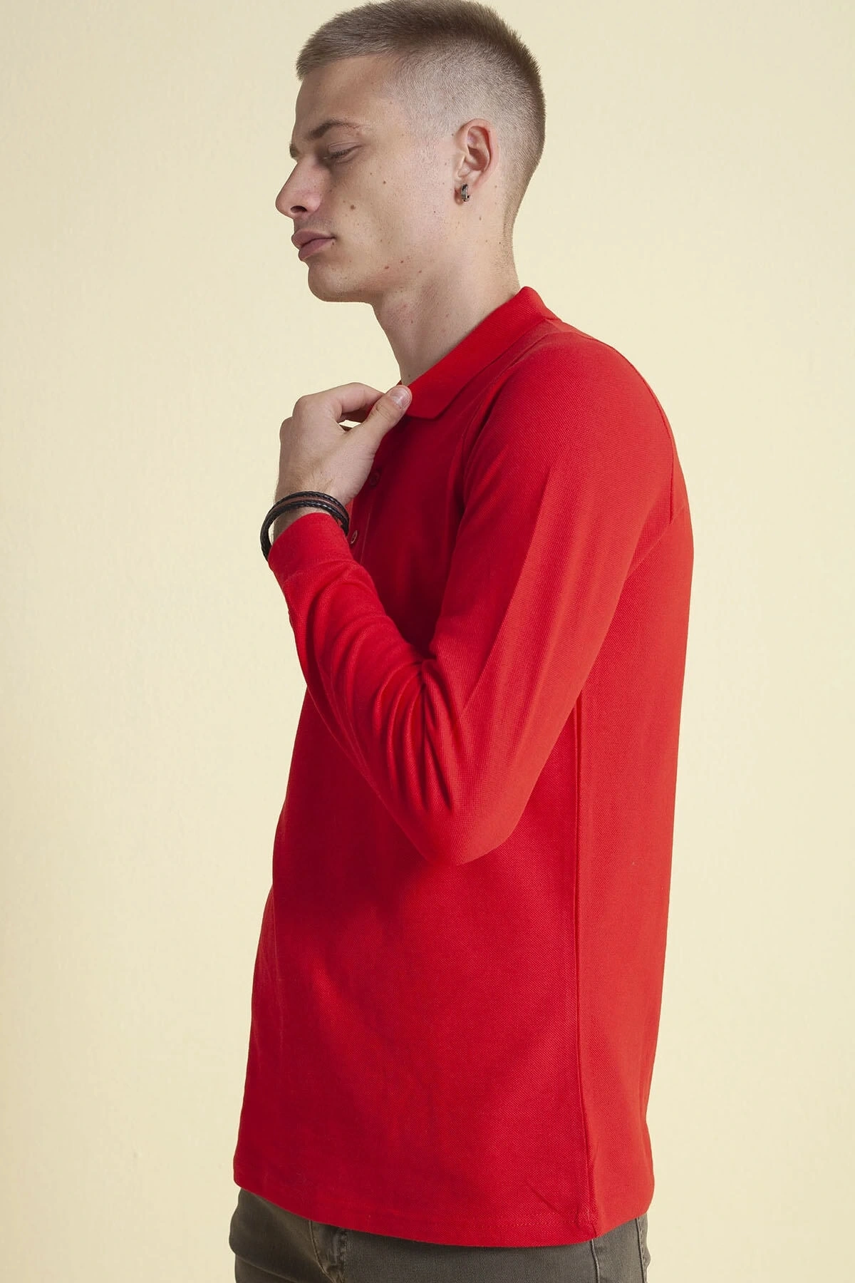 Polo Yaka Sweatshirt Bordo