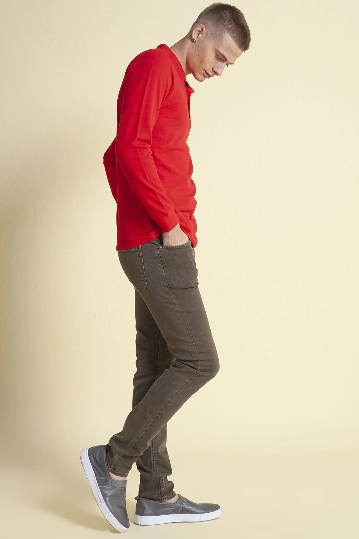 Polo Yaka Sweatshirt Bordo