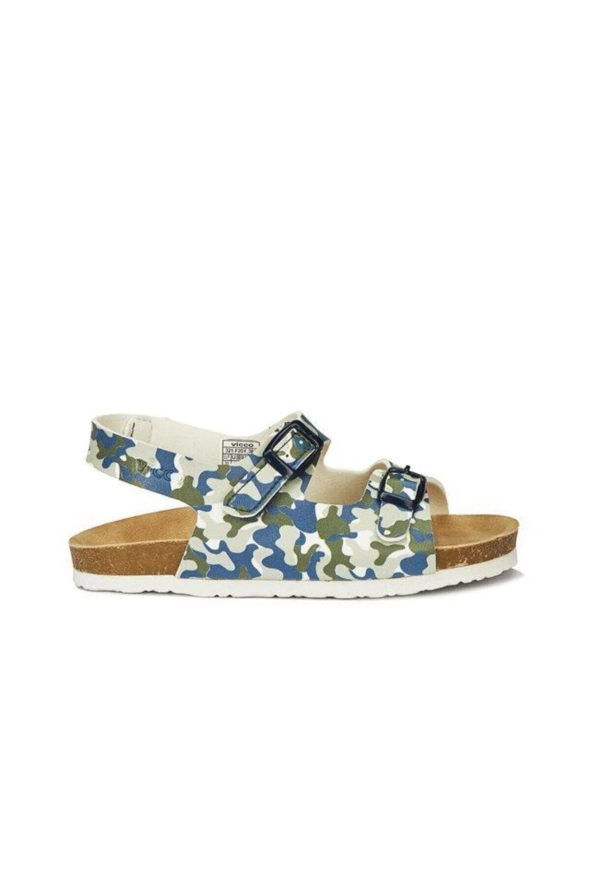 Unisex Çocuk Kot Kamuflaj Desenli Sandalet