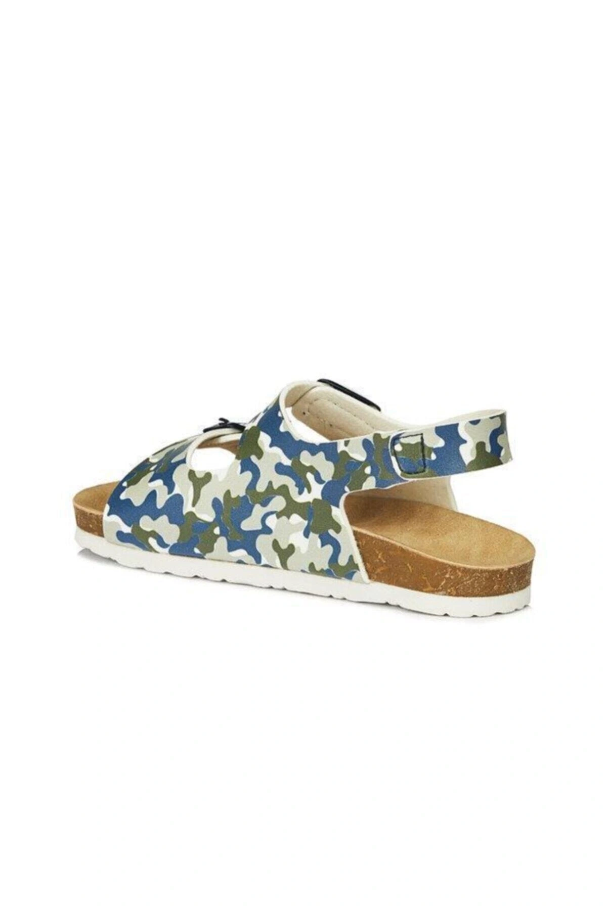 Unisex Çocuk Kot Kamuflaj Desenli Sandalet