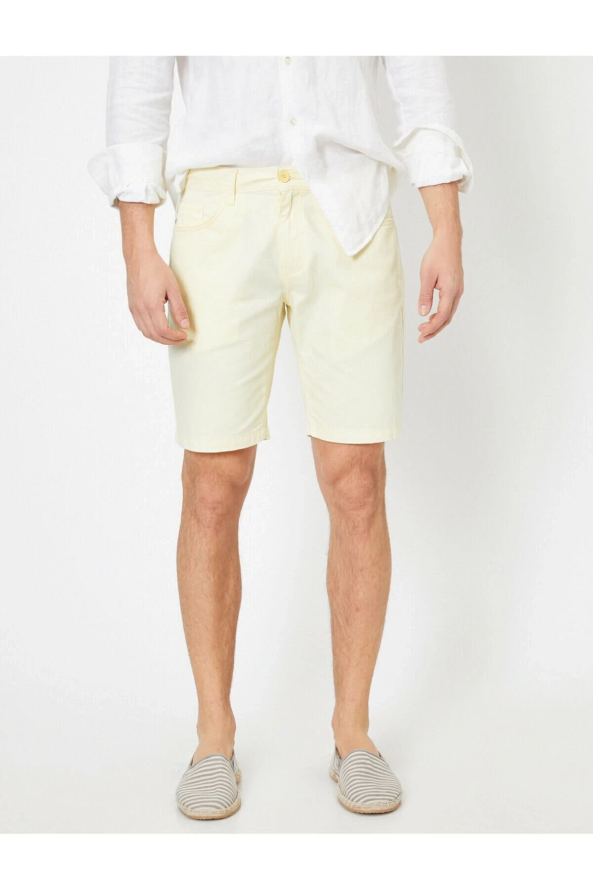 Erkek Cep Detayli Slim Fit Sort