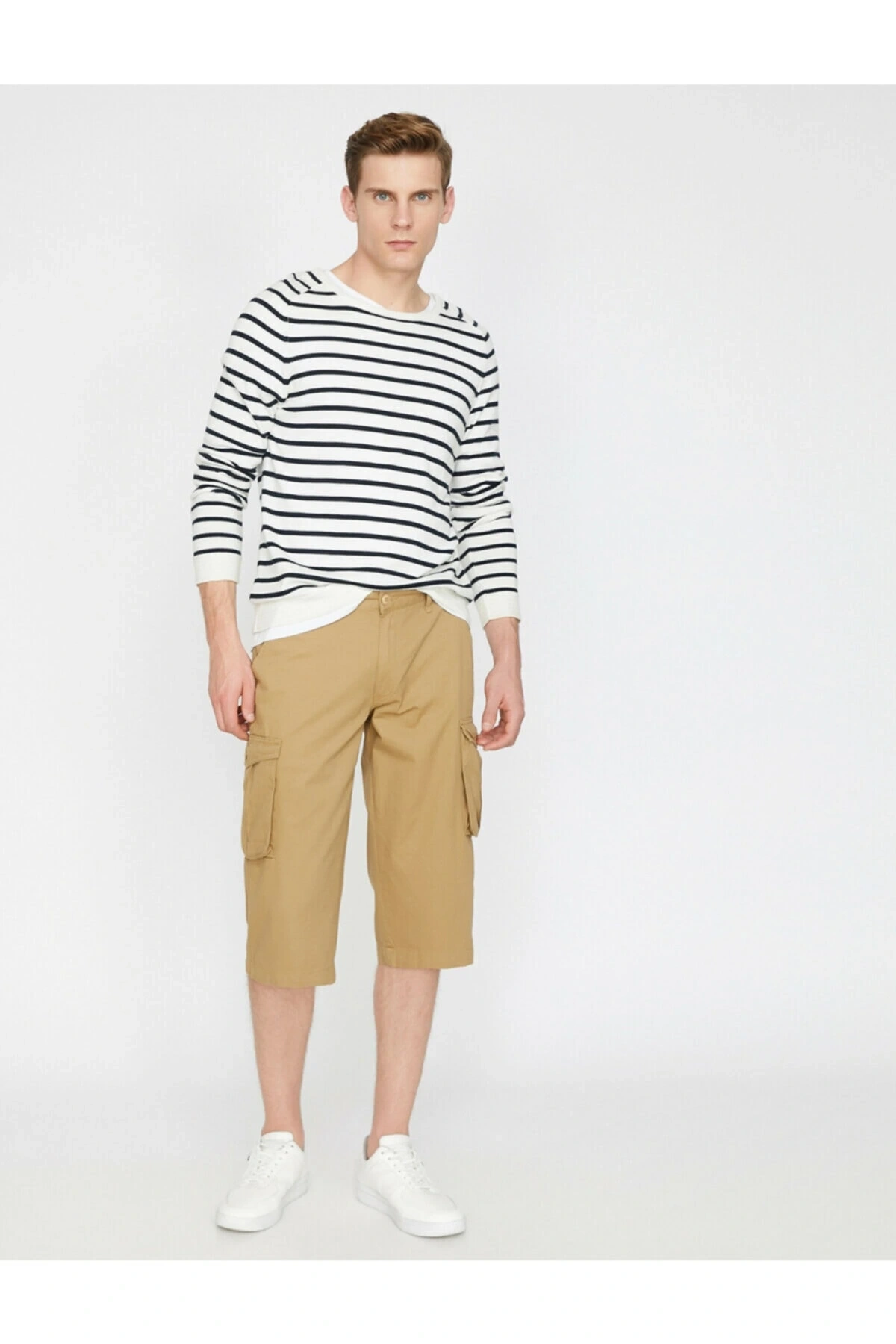 Erkek Kahve Cep Detayle Sort