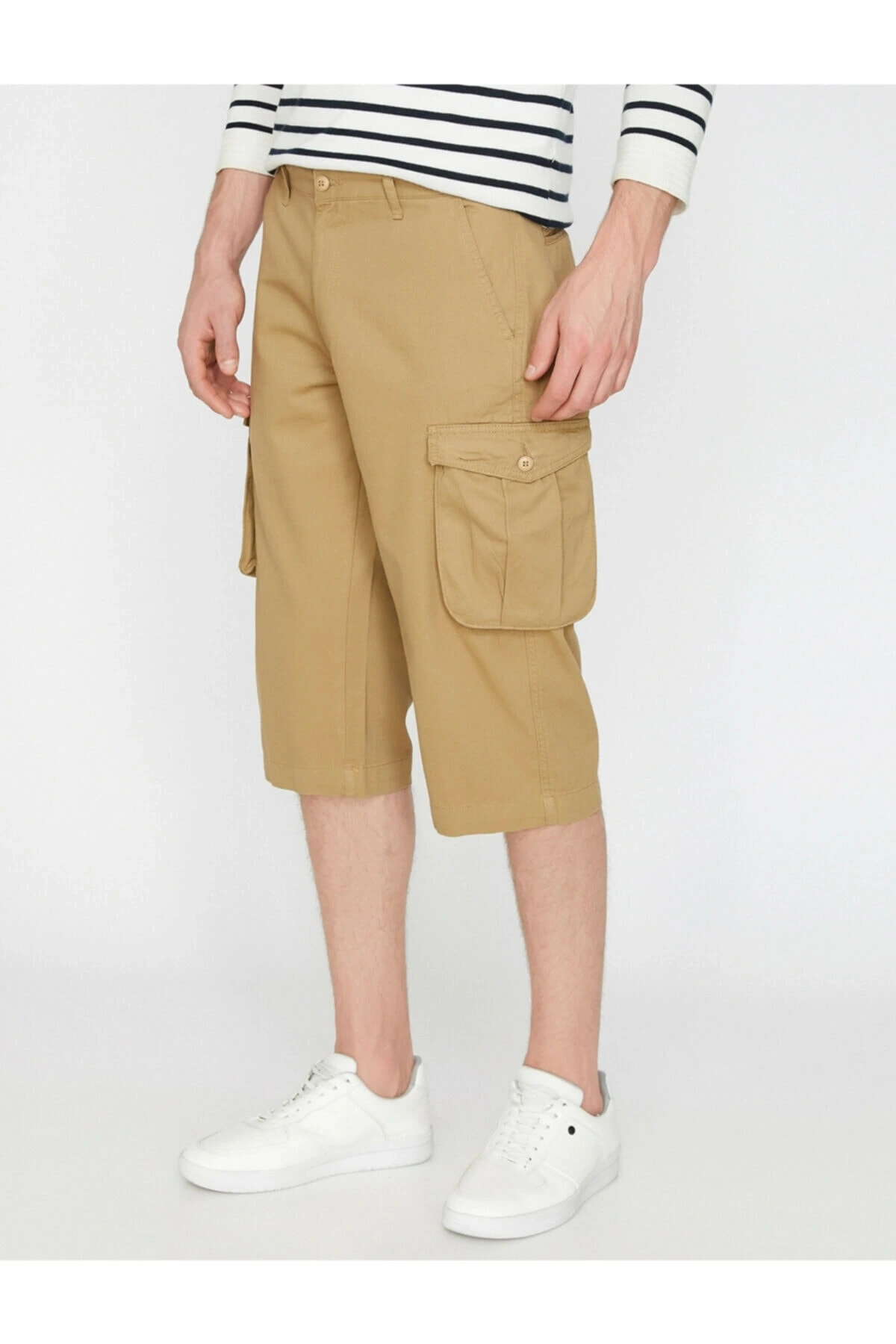 Erkek Kahve Cep Detayle Sort