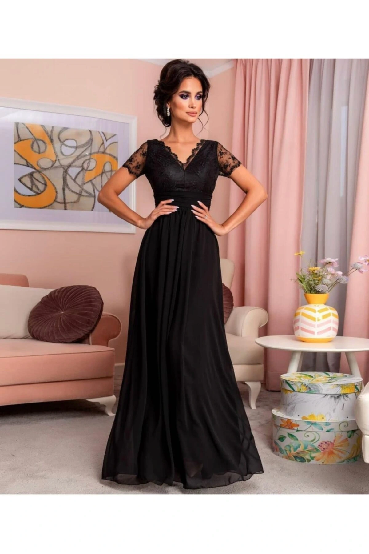 Kadın Siyah Abiye Elbise