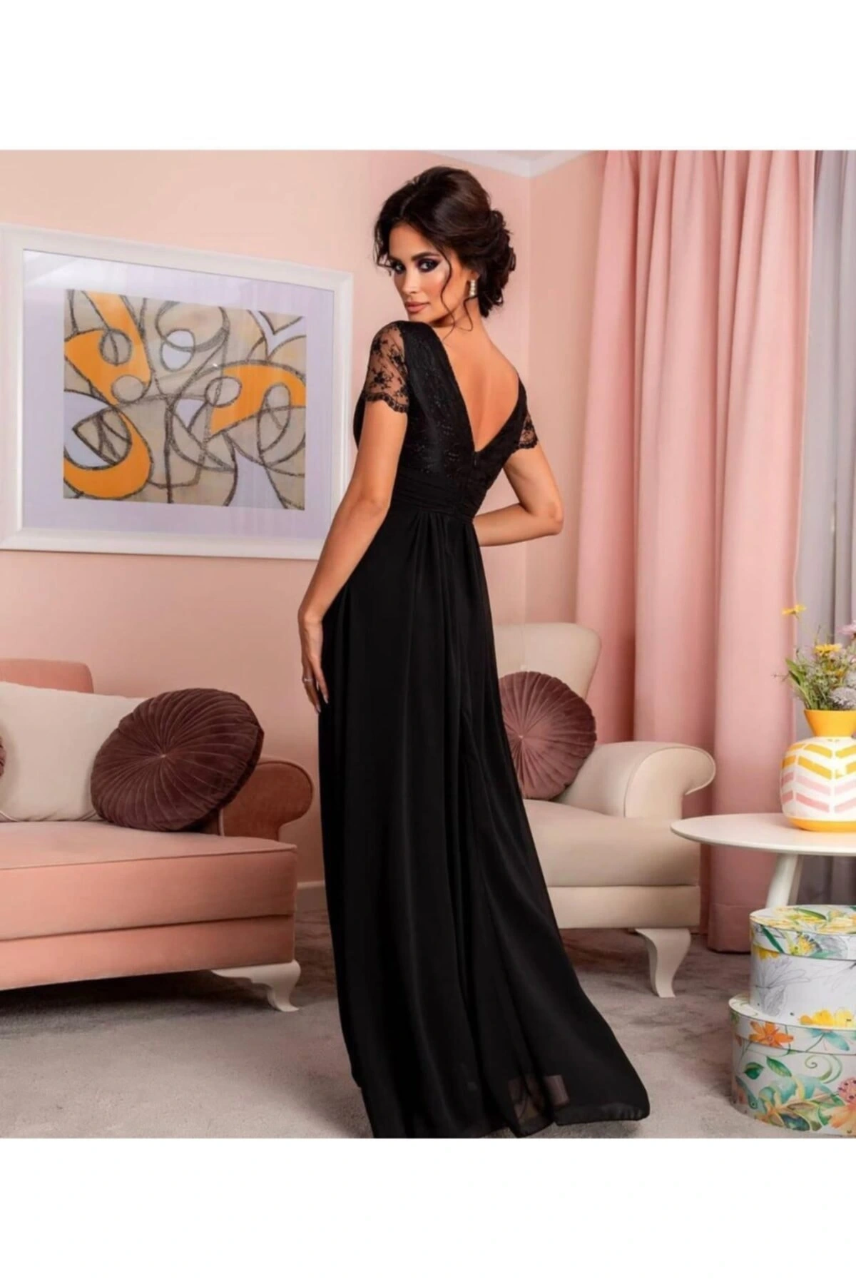 Kadın Siyah Abiye Elbise