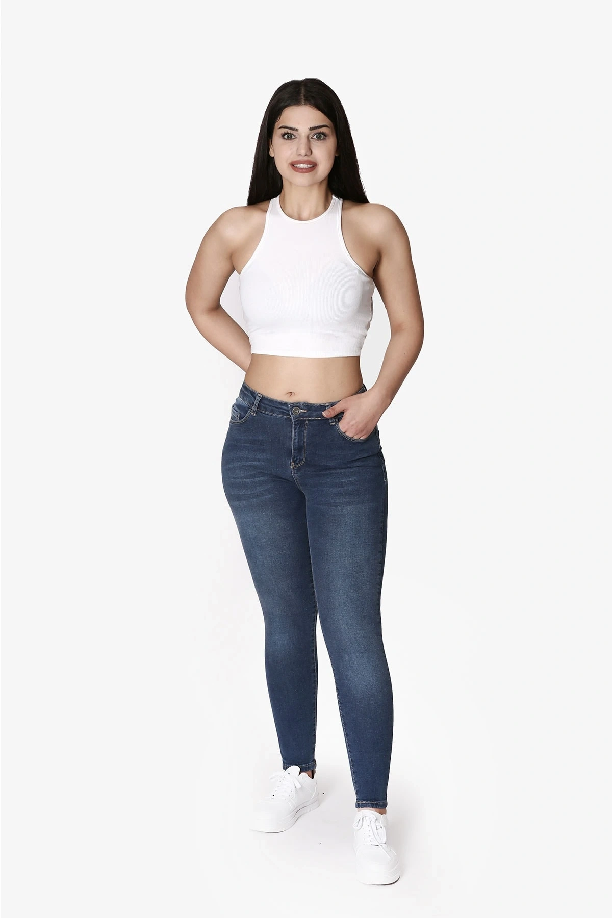 21y0565b1 Kadın Jean Pantolon