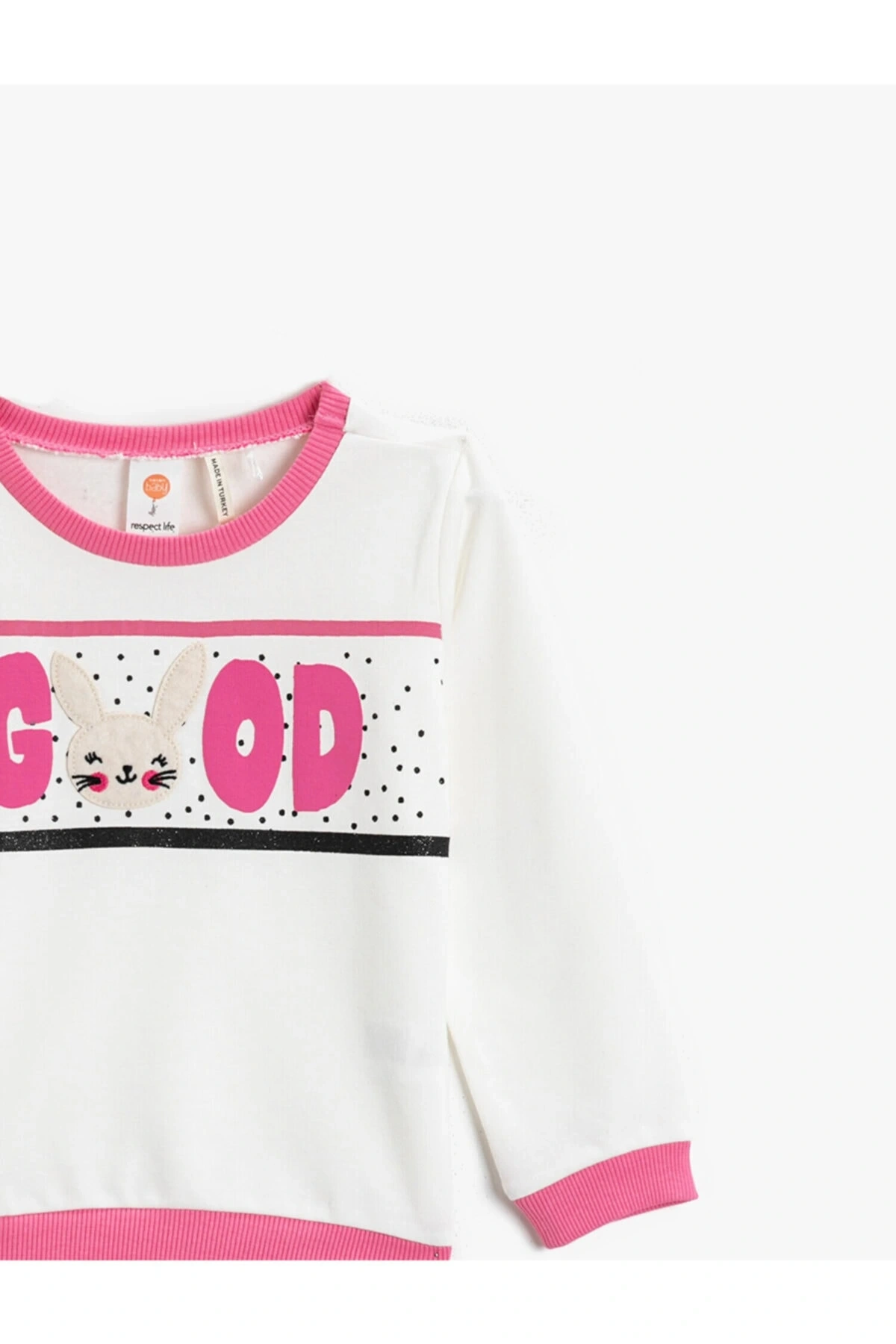 Baskılı Bisiklet Yaka Sweatshirt