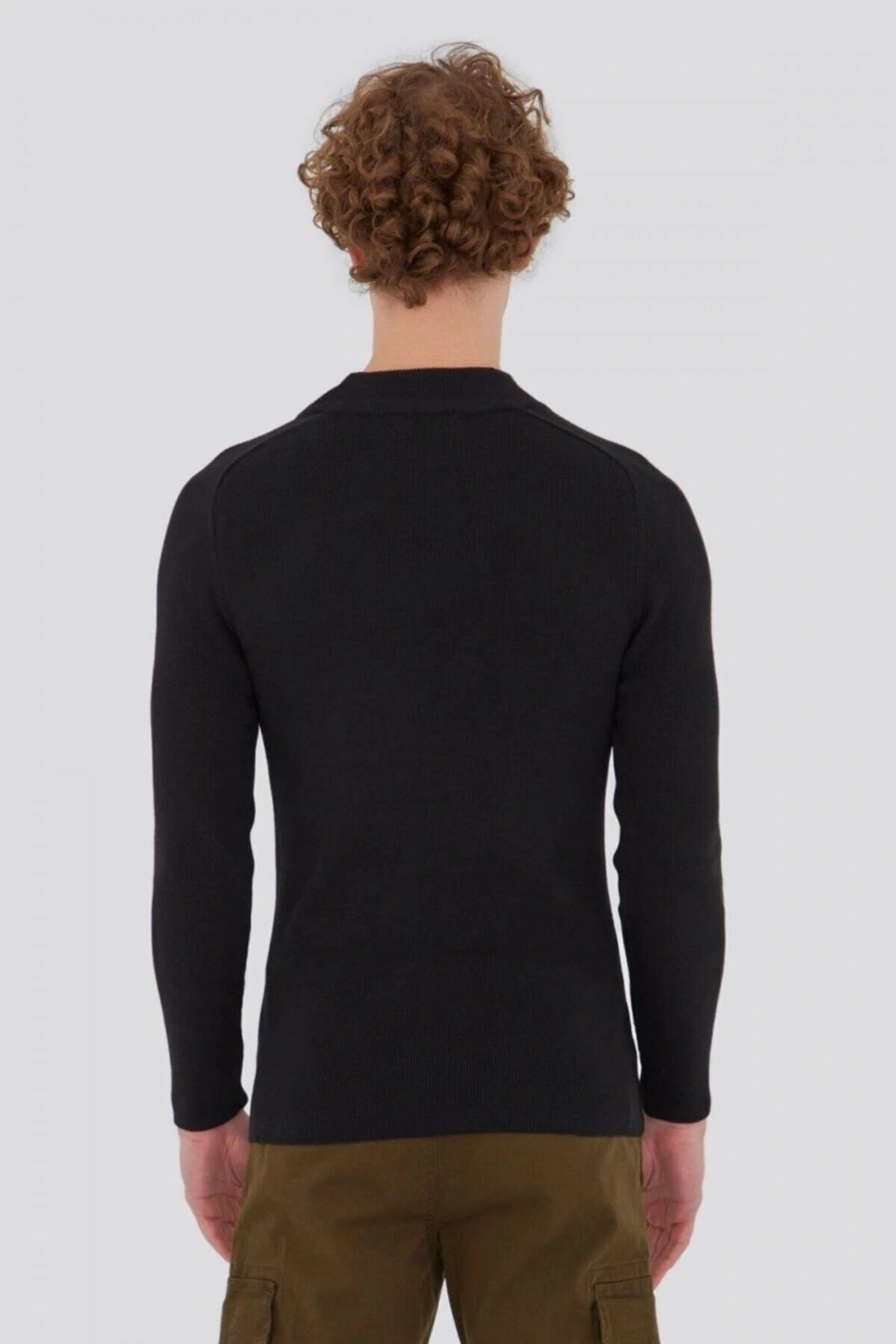 21k0316e1 Erkek Balıkçı Yaka Kazak