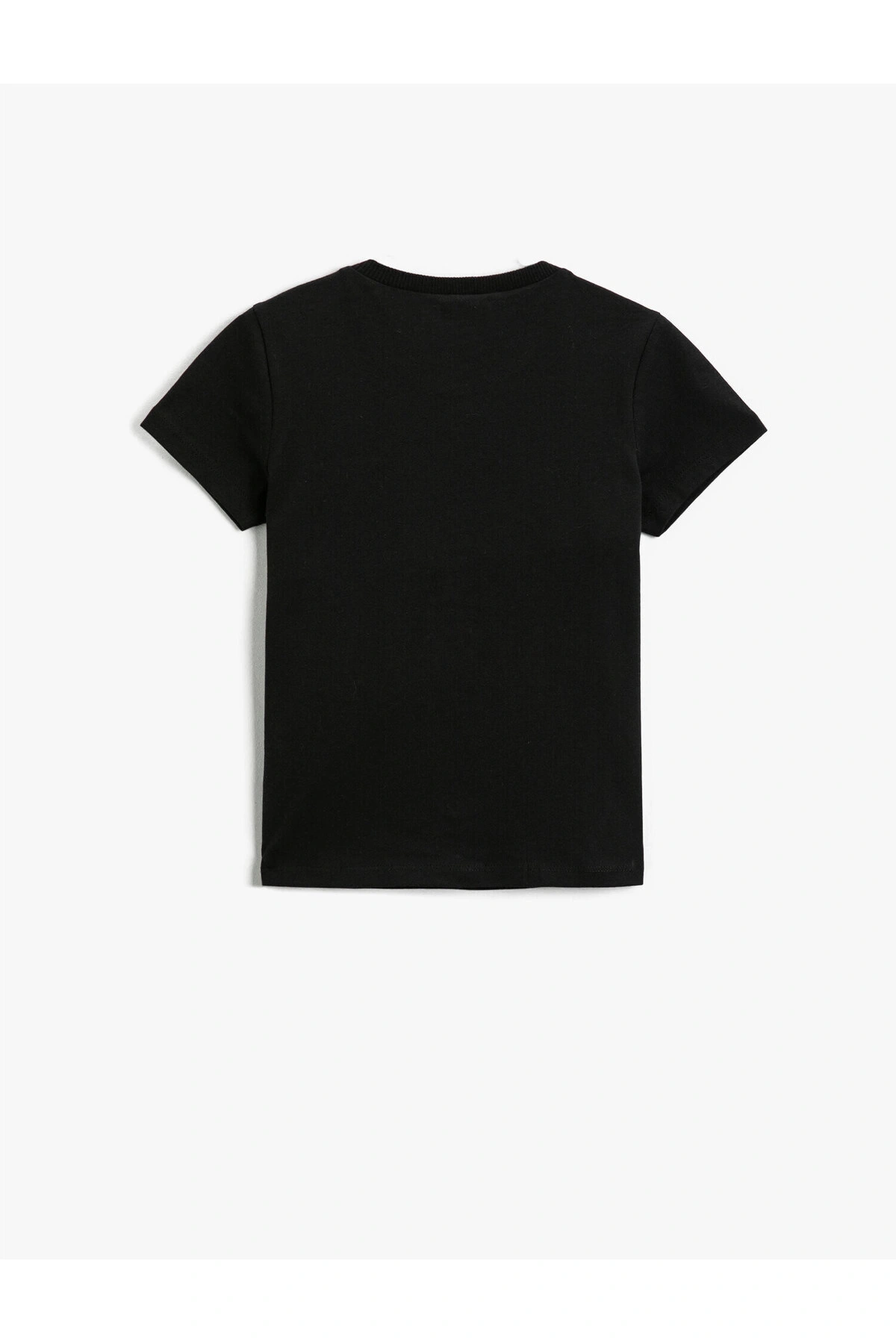 Slogan Baskılı Kısa Kollu Tişört Pamuklu