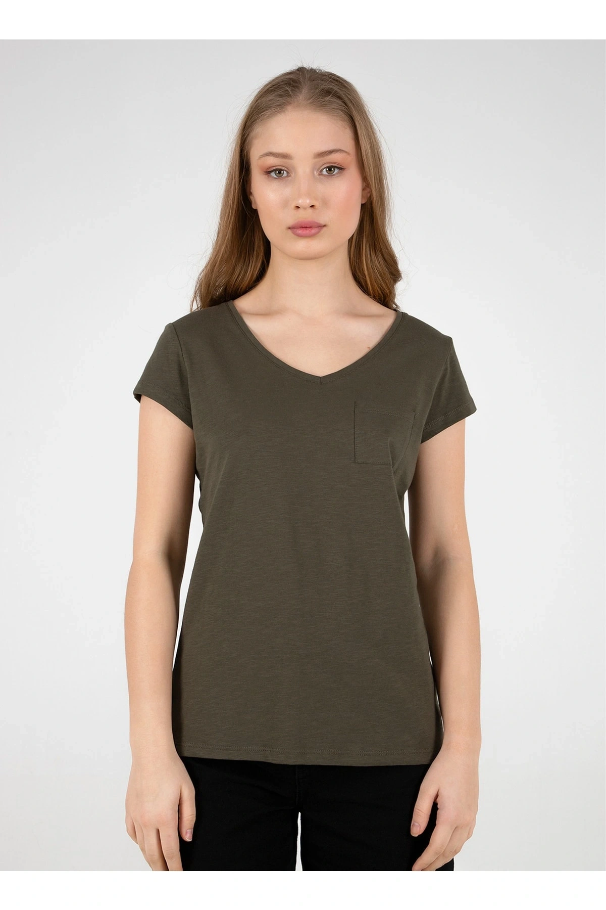 22y0147k1 Kadın T-shirt Beyaz