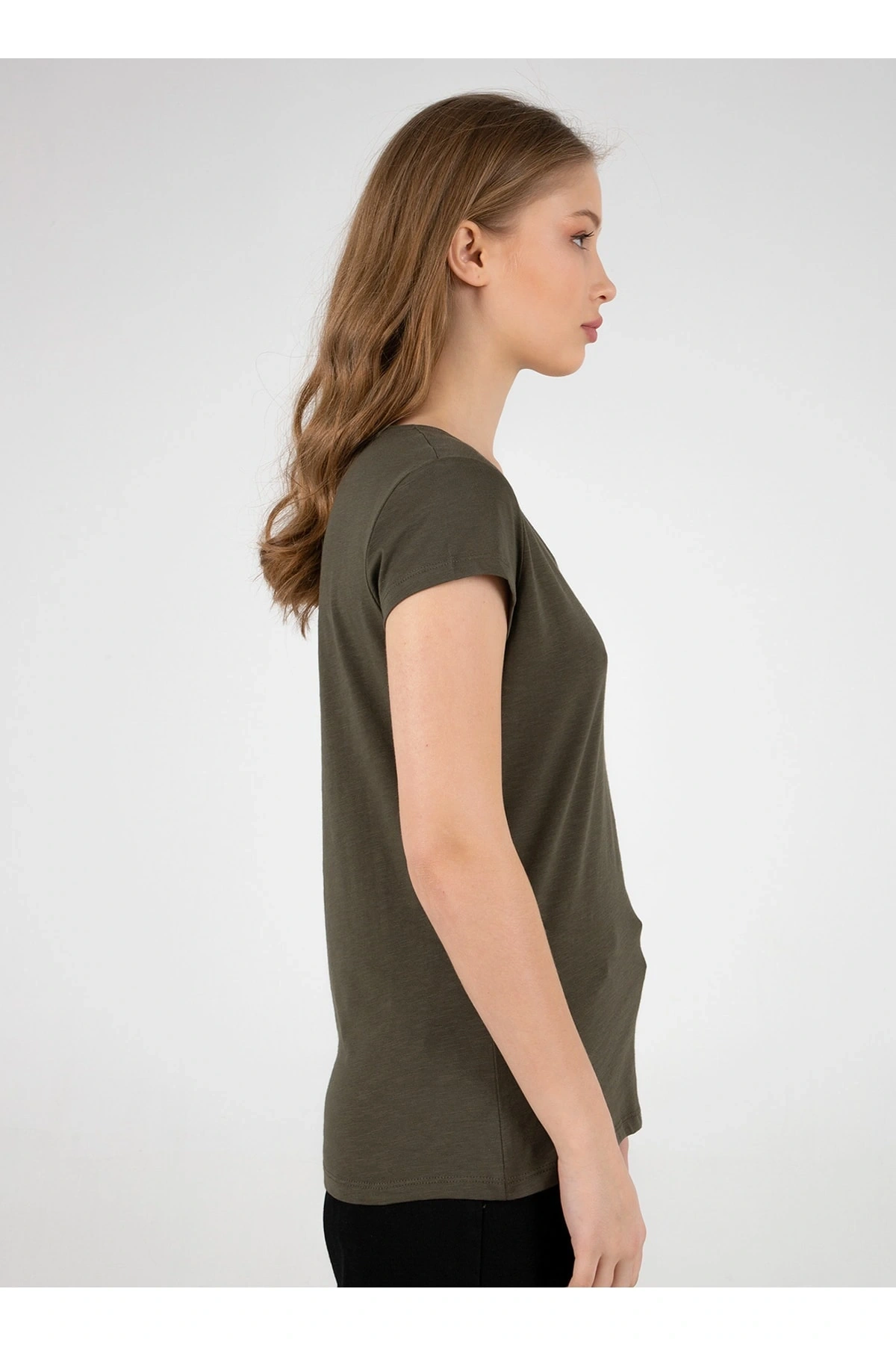 22y0147k1 Kadın T-shirt Beyaz