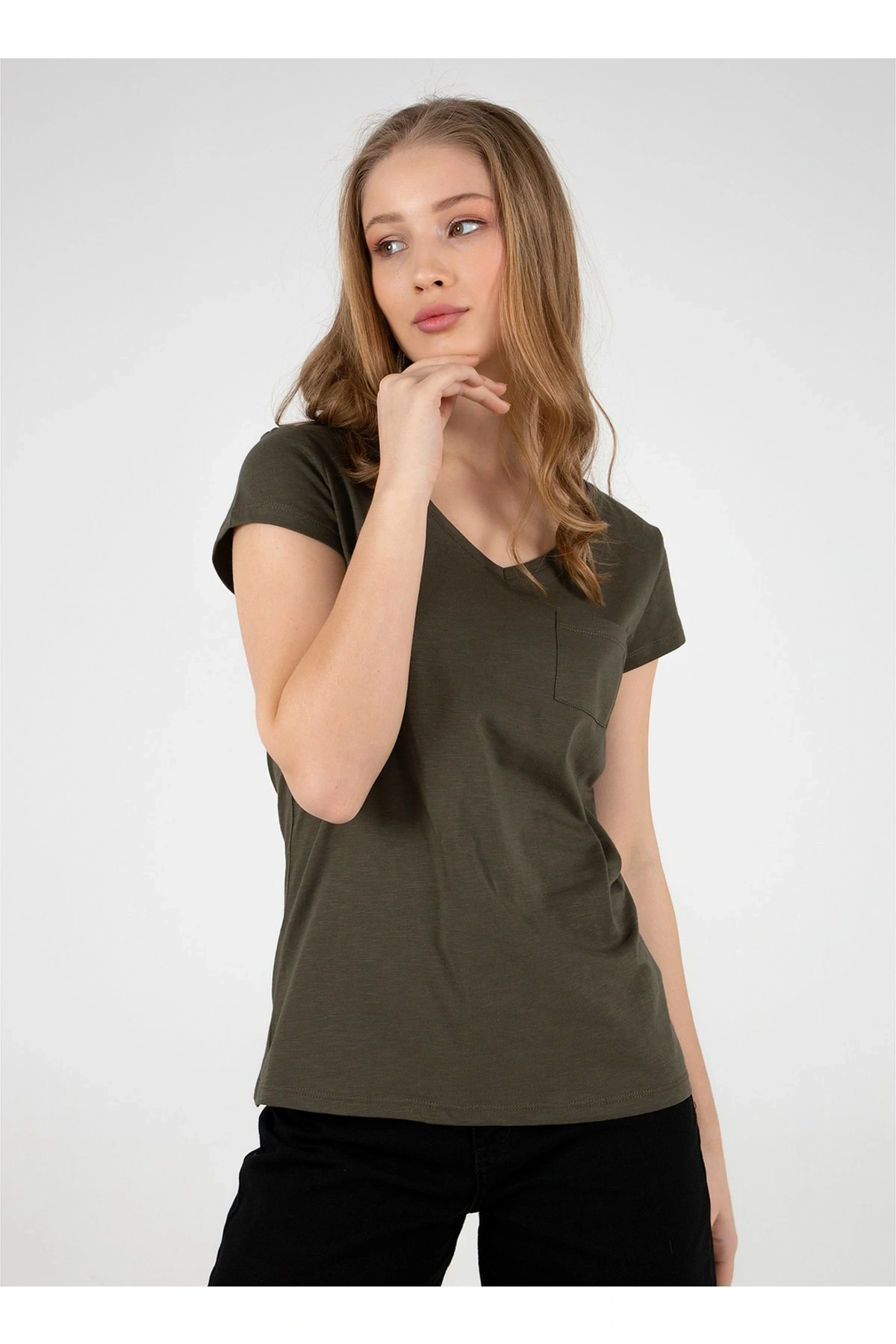 22y0147k1 Kadın T-shirt Beyaz