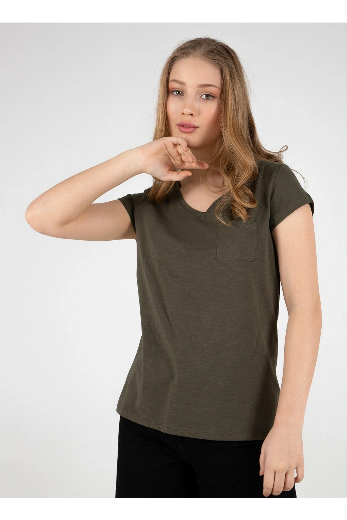 22y0147k1 Kadın T-shirt Beyaz