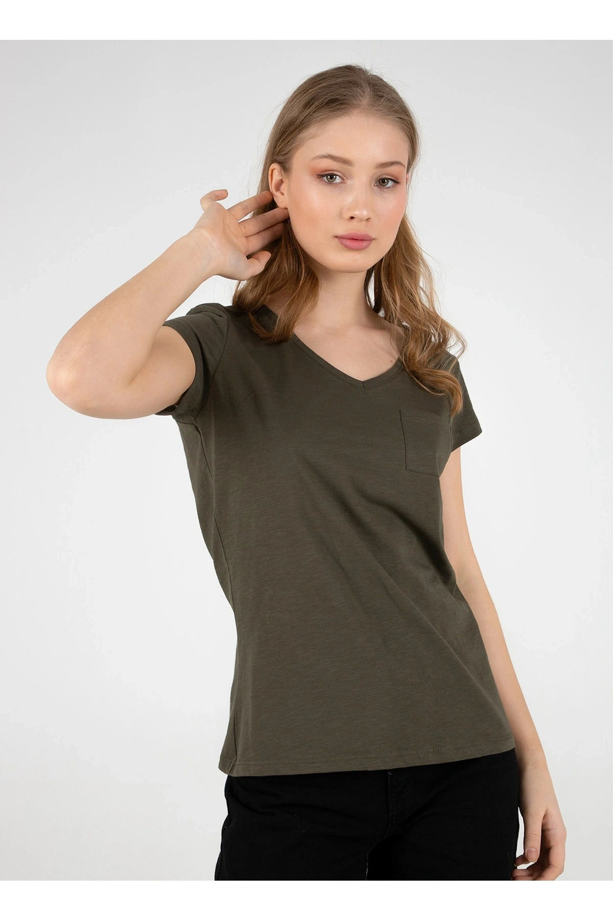 22y0147k1 Kadın T-shirt Beyaz