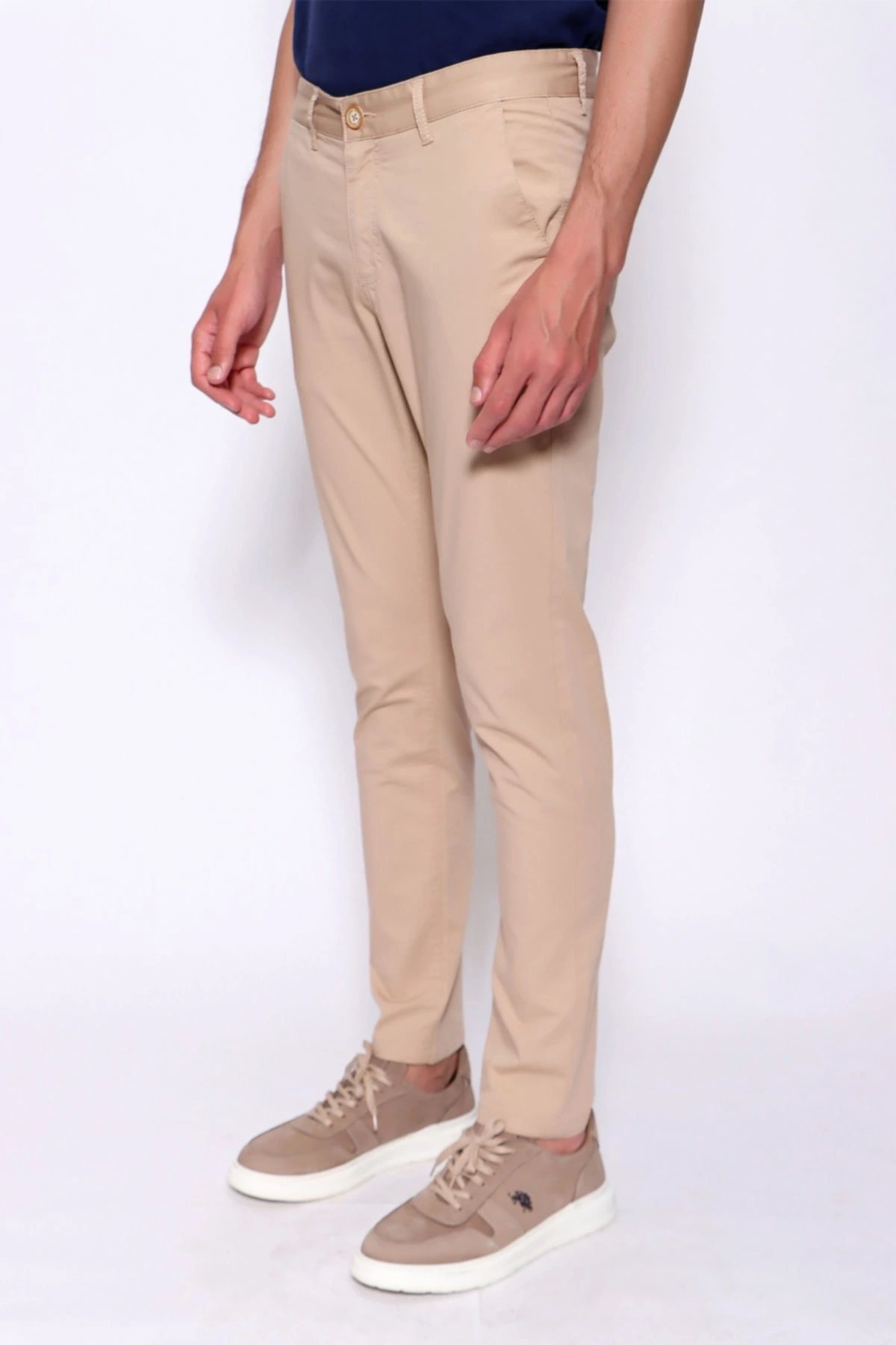 U.s Polo Assn. Erkek Kum Rengi Dokuma Silim Fit Pantolon