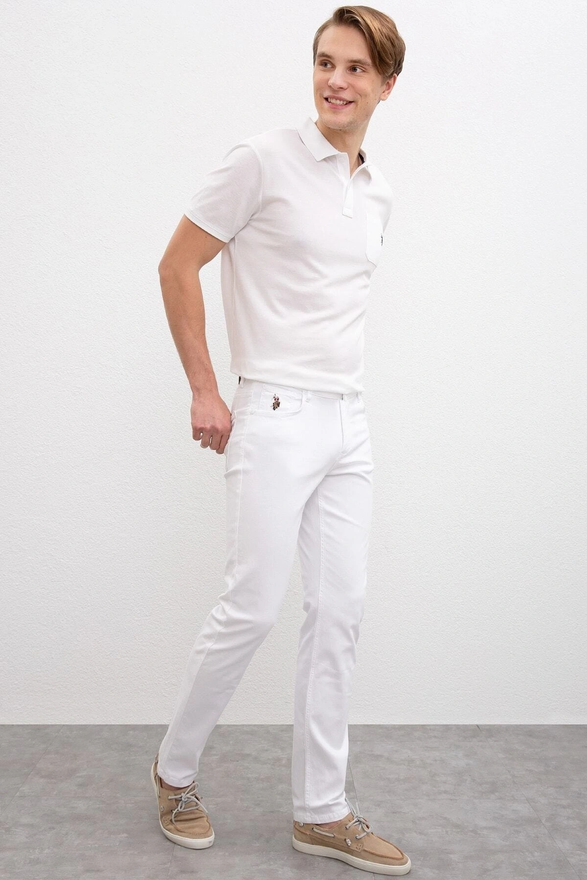 U.s. Polo Erkek Spor Pantolon 1358467 Dernes 013 Beyaz