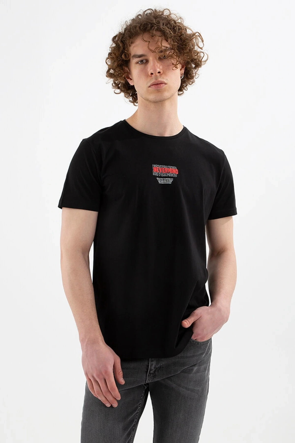Baskılı Tişört Siyah