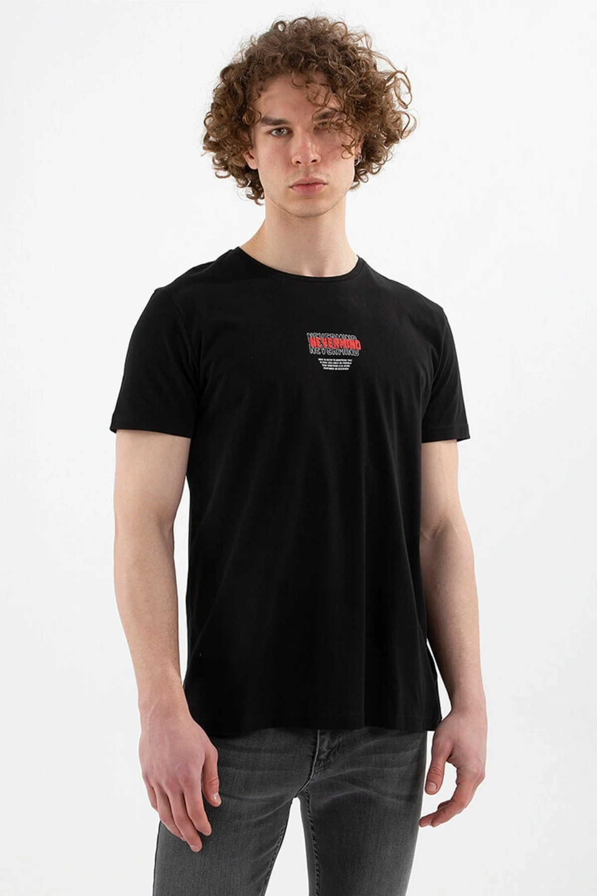 Baskılı Tişört Siyah